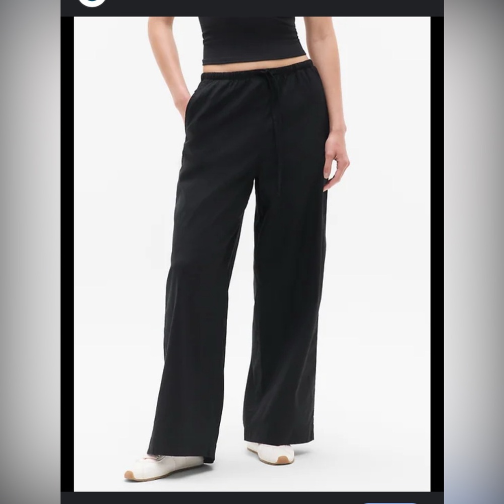 Athleta Paradise Mid Rise Wide Leg Pant Size: Small Tall Black